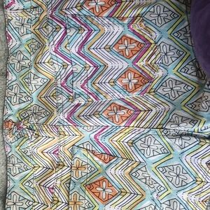 Love, Fire Multicolor Geometric Shorts